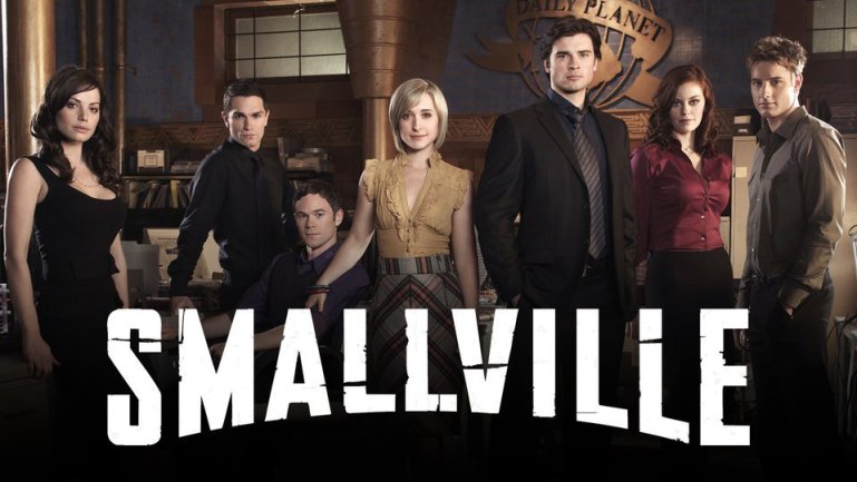 SMALLVILLE Pictured: (L to R) Erica Durance as Lois Lane, Sam Witwer as Davis Bloom, Aaron Ashmore as Jimmy Olsen, Allison Mack as Chloe Sullivan, Tom Welling as Clark Kent, Cassidy Freeman as Tess and Justin Hartley as Oliver Queen Photo Credit: Frank Ockenfels/The CW ©2008 The CW Network. All Rights Reserved.