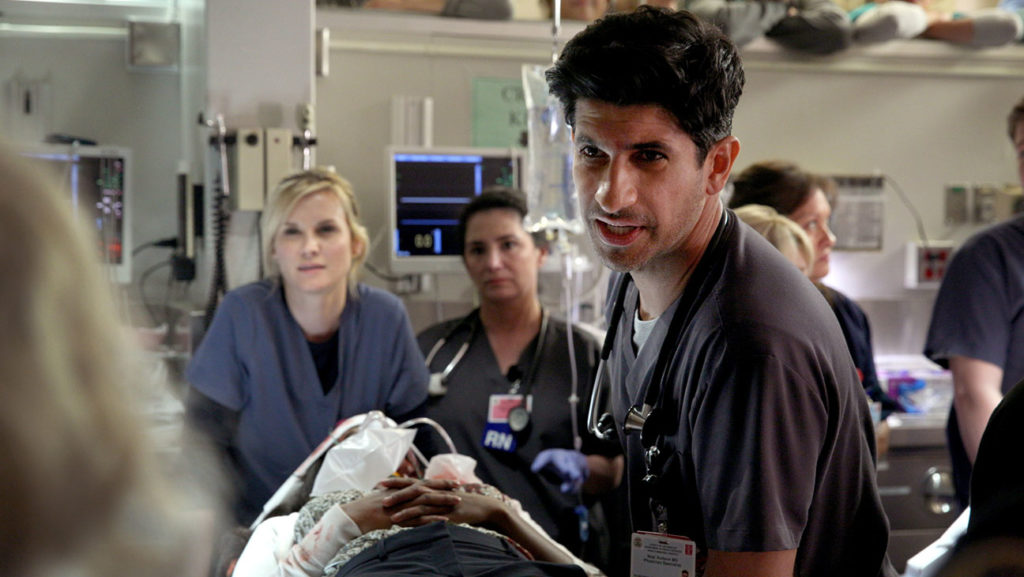 "We Plug Holes" -- After Christa saves a woman's life, she pleads with Neal to perform a surgery that will ensure the patient's reproductive future. Also, Mario gets into a fight with a patient after he delivers a diagnosis that could imperil the man's hockey career, on CODE BLACK, Wednesday, Oct. 7 (10:00-11:00 PM, ET/PT) on the CBS Television Network. Pictured: Bonnie Somerville(L) and Raza Jaffrey (R) Photo: Cliff Lipson/CBS ÃÂ©2015 CBS Broadcasting, Inc. All Rights Reserved