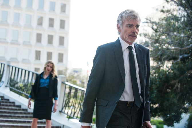 This image released by Amazon shows Billy Bob Thornton in a scene from, "Goliath," premiering on Oct. 14. (Colleen E. Hayes/Amazon via AP) ORG XMIT: NYET168
